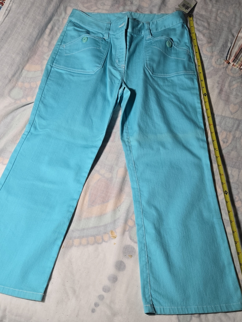 INC International Concepts Turquoise Wide Leg Jeans NWT Sz 4